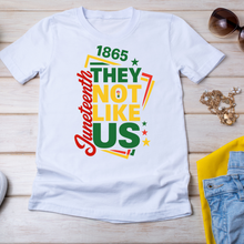 Load image into Gallery viewer, Juneteenth 1865 “They Not Like Us” Unisex T-Shirt – Freedom Pride Shirt