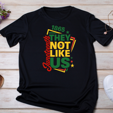 Load image into Gallery viewer, Juneteenth 1865 “They Not Like Us” Unisex T-Shirt – Freedom Pride Shirt