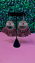 Load image into Gallery viewer, Leopard Print Fringe MOM Earrings – Handmade with Tassel Detail
