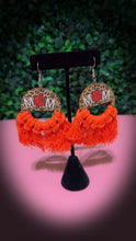 Load image into Gallery viewer, Leopard Print Fringe MOM Earrings – Handmade with Tassel Detail