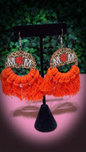 Load image into Gallery viewer, Leopard Print Fringe MOM Earrings – Handmade with Tassel Detail