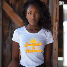 Load image into Gallery viewer, Sunkissed & Unbothered Summer T-Shirt | Retro Sun Graphic Tee for Beach Days & Vacations