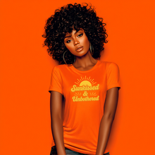 Load image into Gallery viewer, Sunkissed & Unbothered Summer T-Shirt | Retro Sun Graphic Tee for Beach Days & Vacations