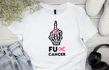 Load image into Gallery viewer, FU Cancer Middle Finger Tshirt and Crewneck