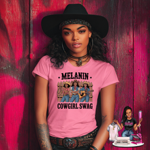 Load image into Gallery viewer, Melanin Cowgirl Swag T-Shirt – Western Style for Black Queens
