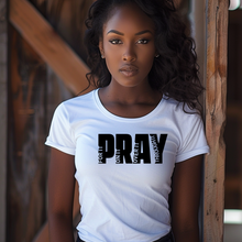 Load image into Gallery viewer, Pray For It, On It, Over It, Through It Minimalist Faith T-Shirt