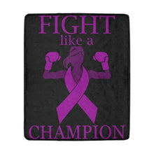 Load image into Gallery viewer, Ultra- Soft Micro Fight Like a Champion Fleece Blanket