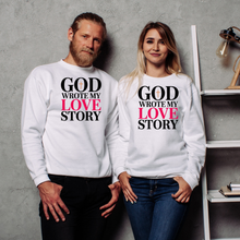 Load image into Gallery viewer, God Wrote My Love Story Shirt – Christian Couples Tee, Faith Based Marriage T-Shirt, Valentine’s Christian Apparel, Wife &amp; Husband Matching Shirts

