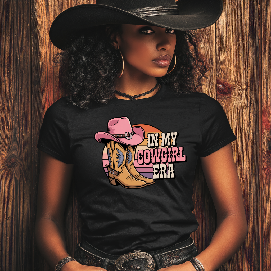 In My Cowgirl Era T-Shirt – Western Pink Graphic Tee for Women