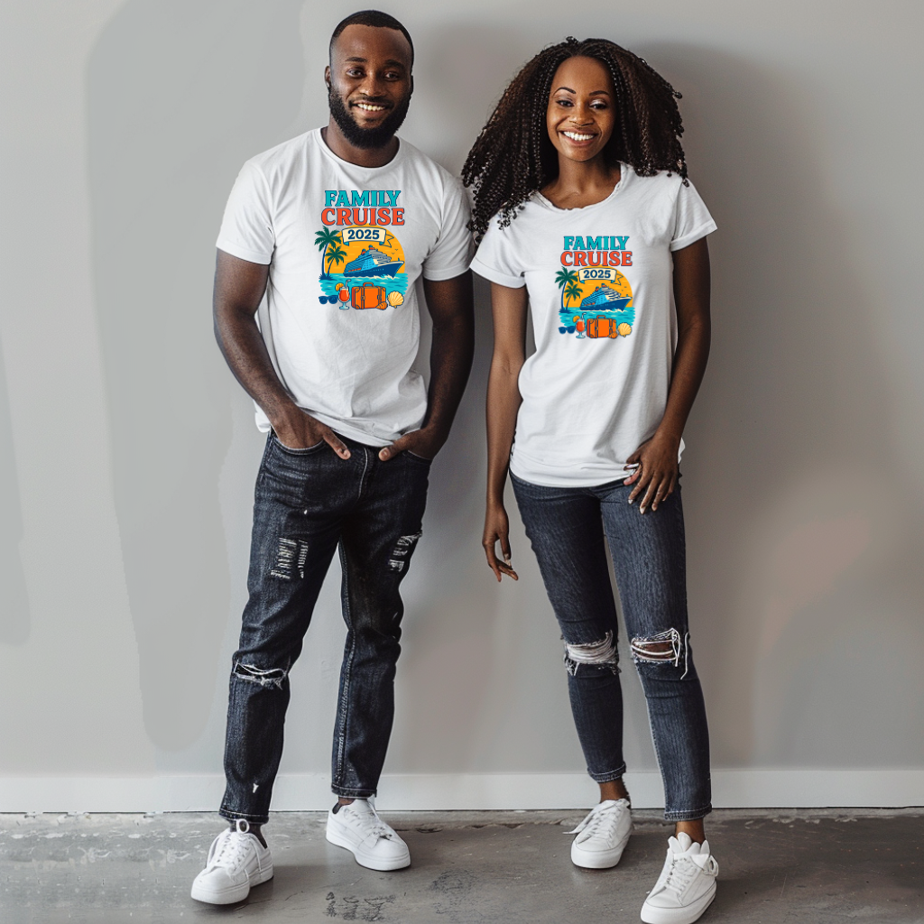 Family Cruise 2025 Matching Vacation T-Shirts for Adults – Tropical Group Cruise Shirt
