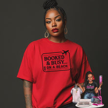 Load and play video in Gallery viewer, Booked and Busy on a Beach T-Shirt – Summer Vacation Shirt for Travel &amp; Beach Trips
