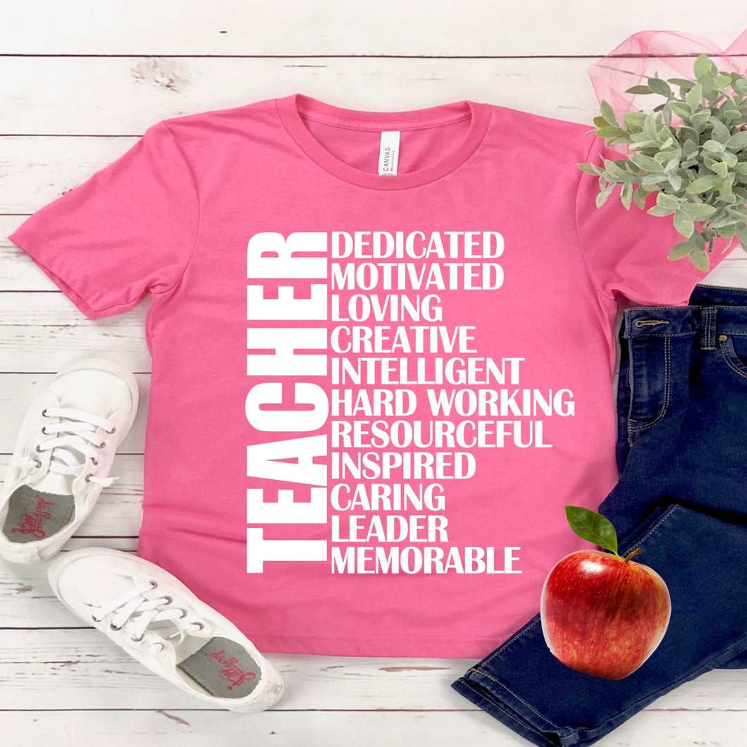 Inspirational Teacher Attributes T-shirt