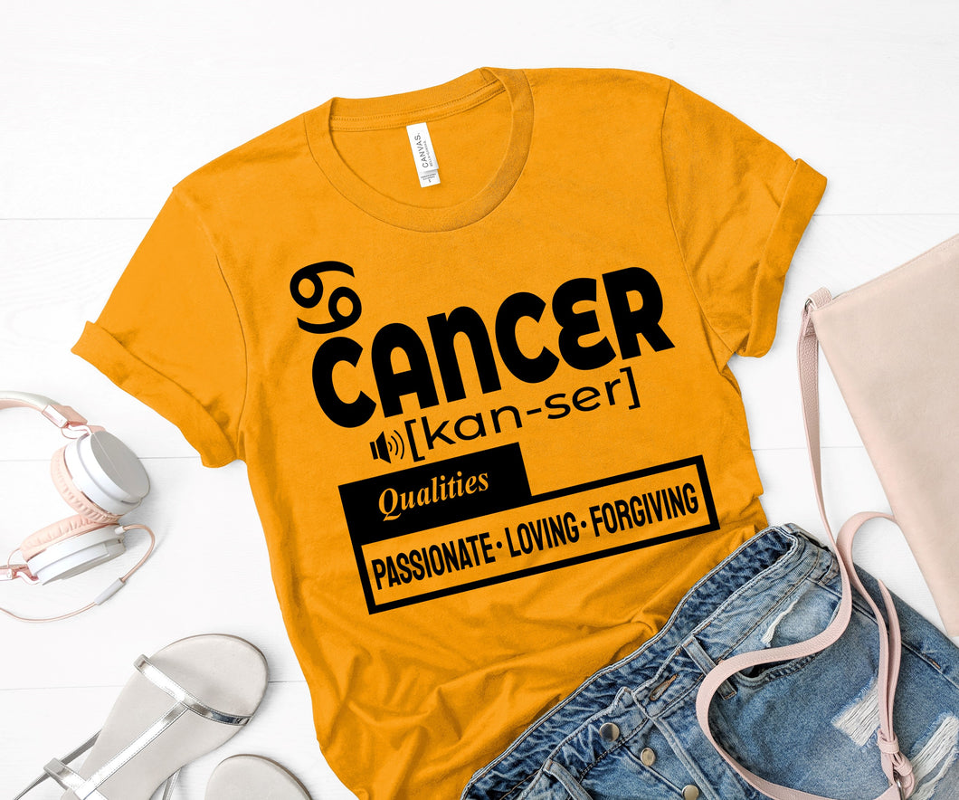 Cancer T-Shirt, Gift For A Cancer, Cancer Apparel