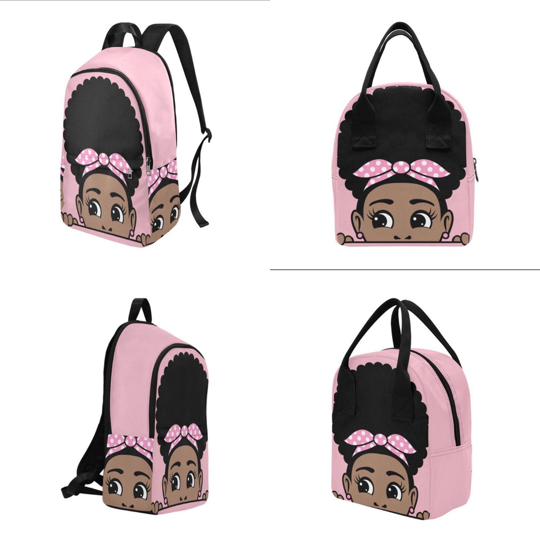 Peekaboo Girl Backpack Set