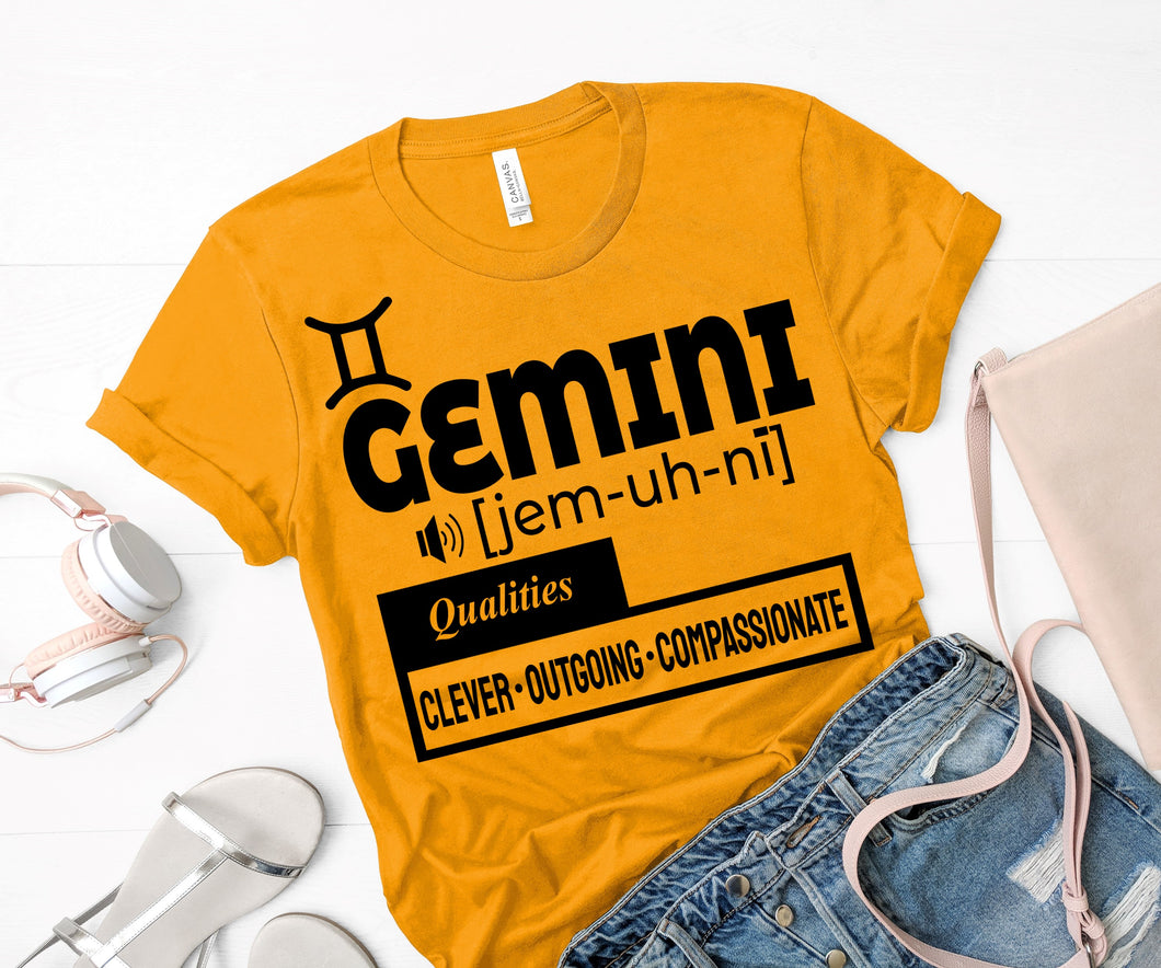 Gemini T-Shirt, Gift for a Gemini, Gemini Apparel