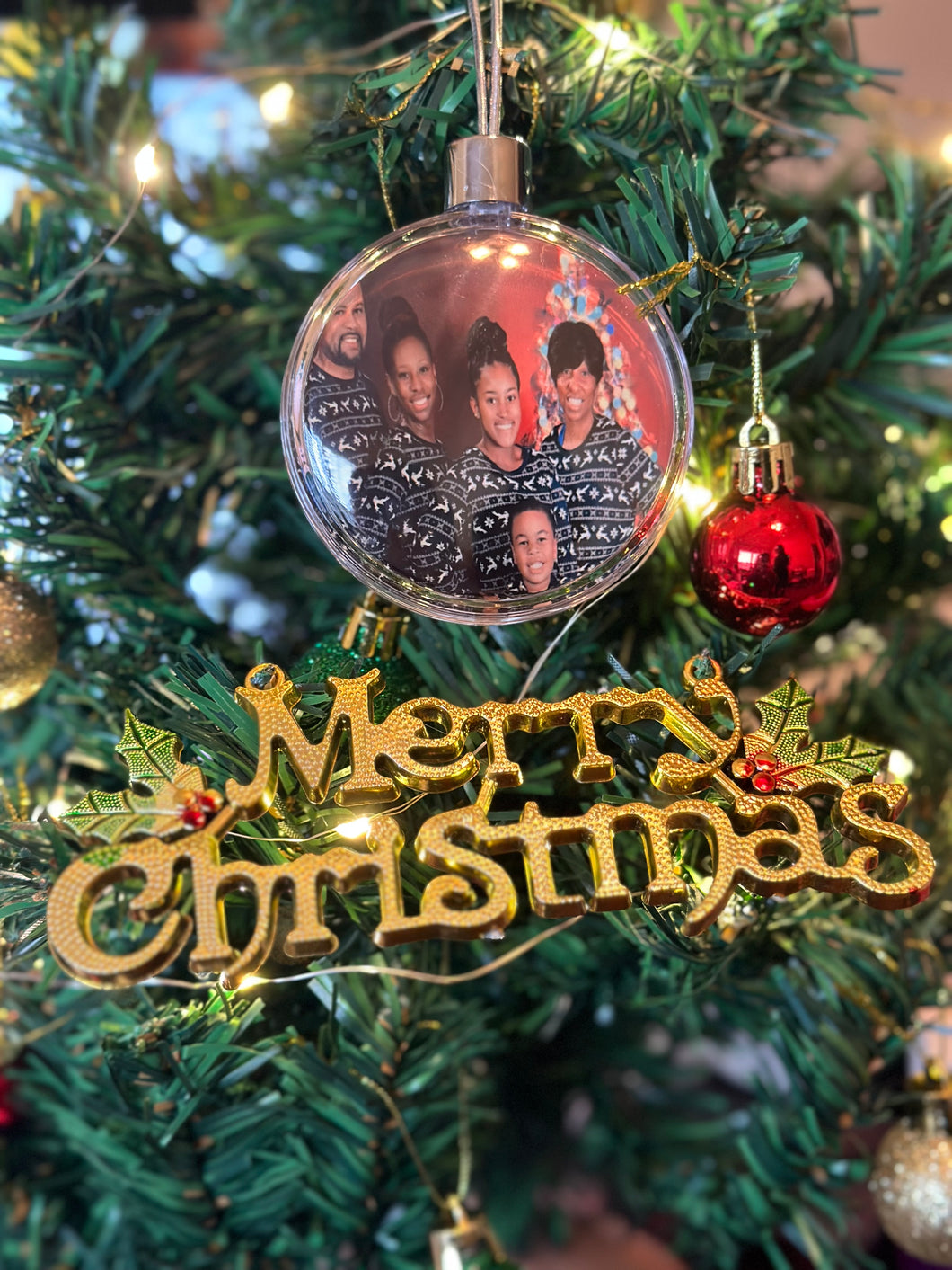 Two Sided Picture Christmas Ornament