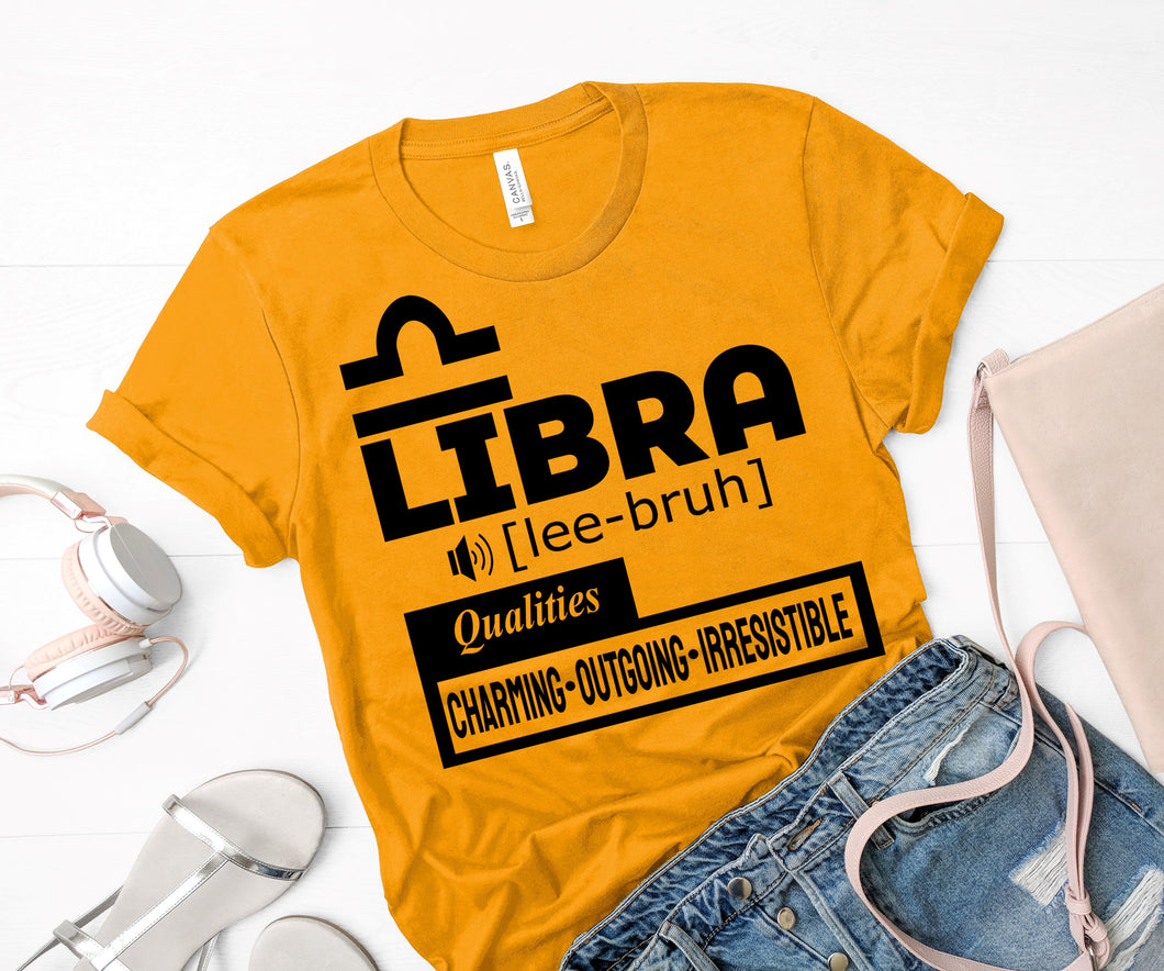 Libra T-Shirt, Gift for a Libra, Libra Apparel