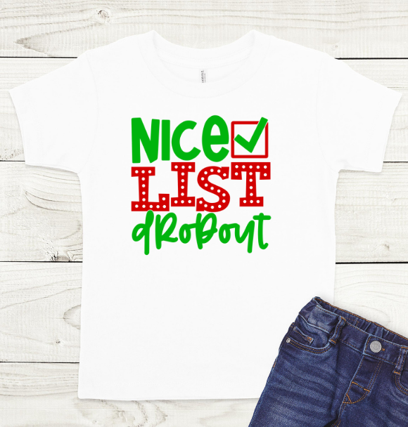 Kids Nice List Dropout Shirt