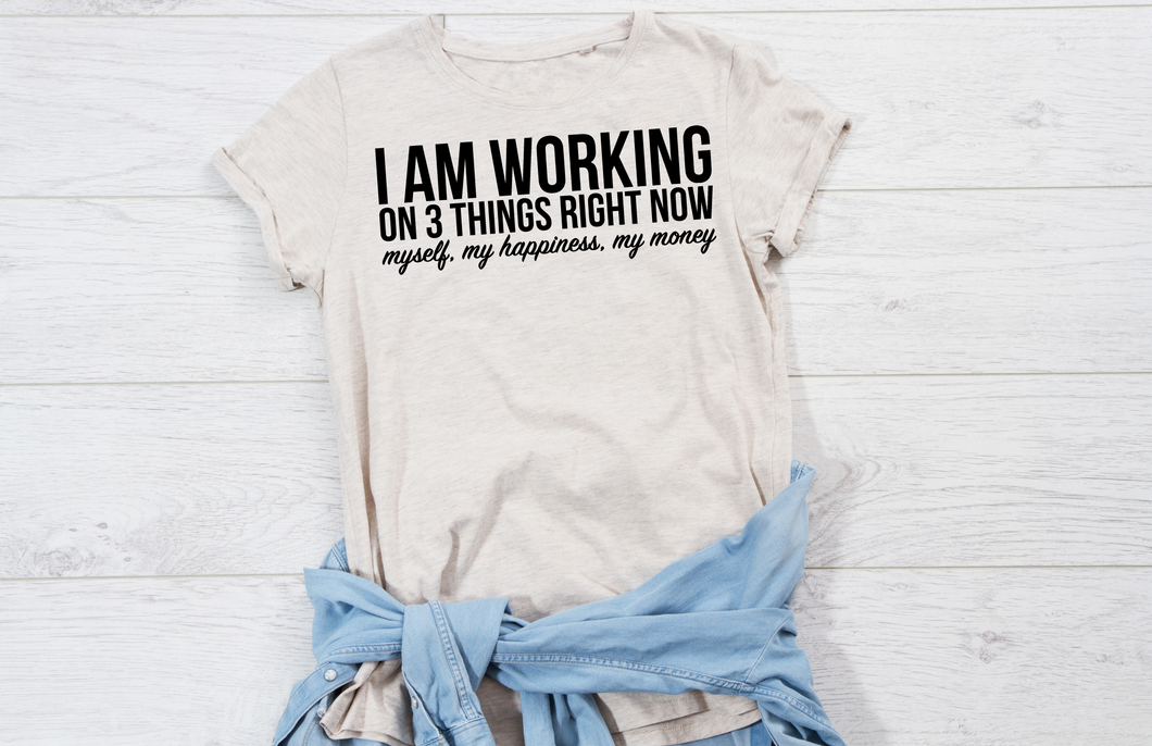 I am Working On 3 Things Tshirt