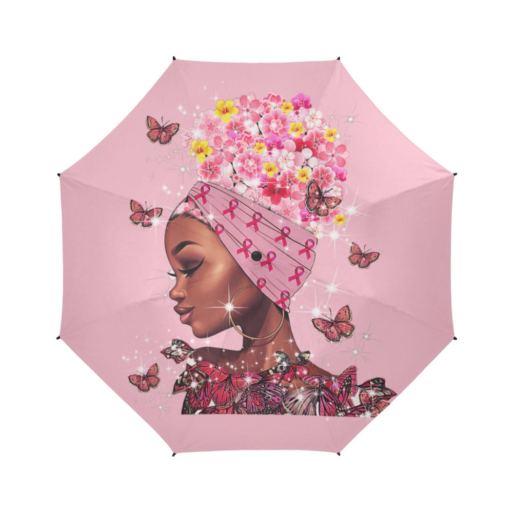 Pink Girl Breast Cancer Umbrella