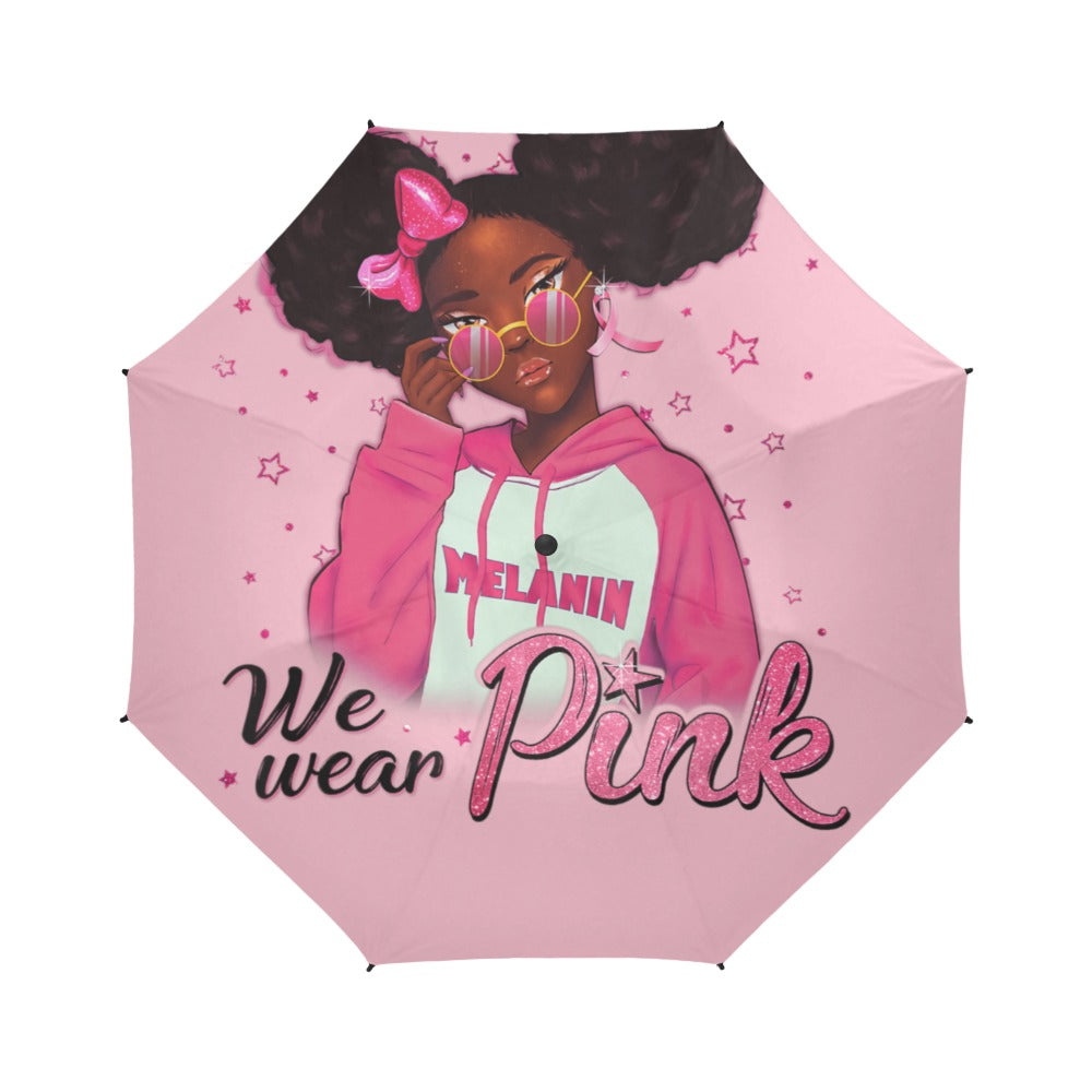 We Wear Pink Breast Cancer Umbrella
